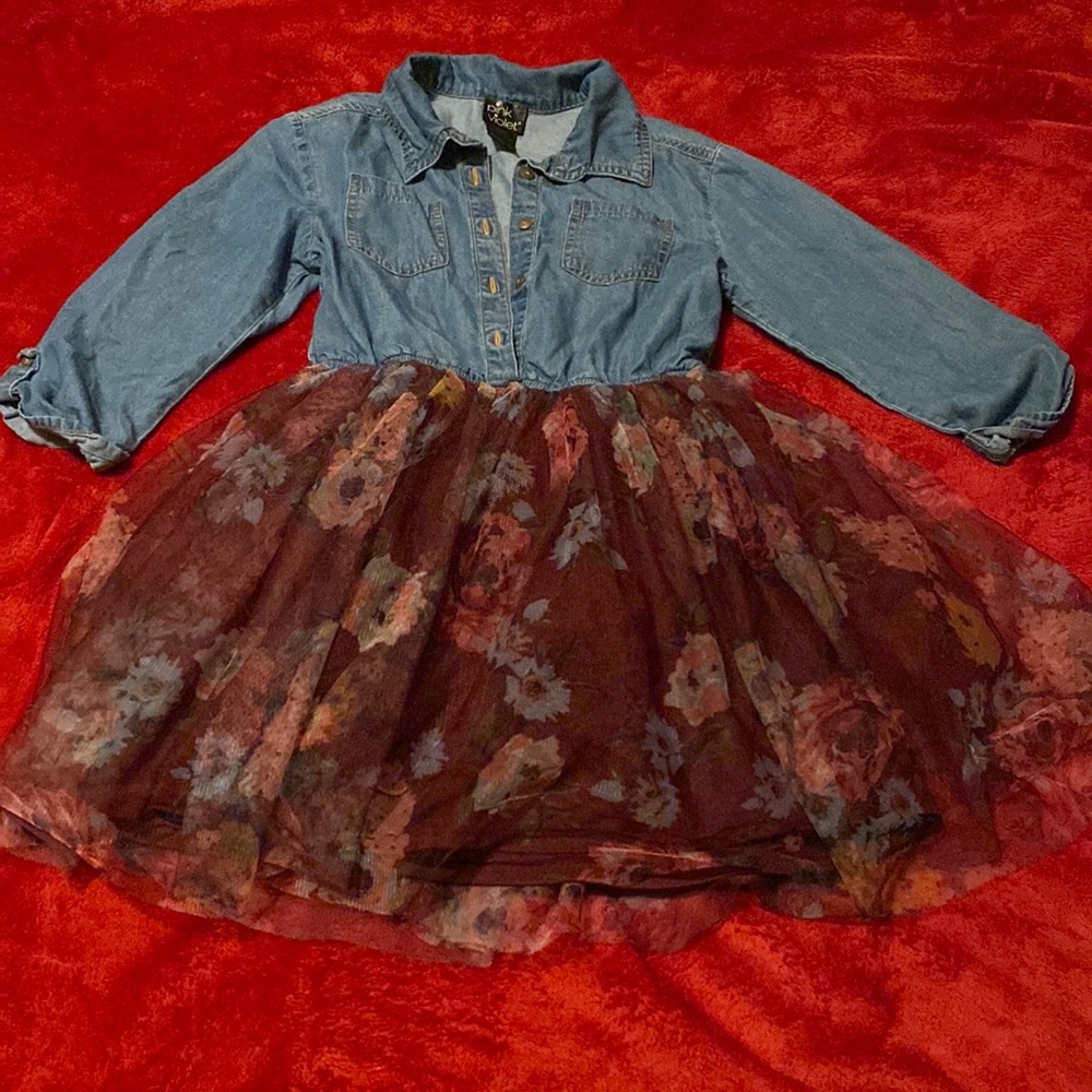 Pink Violet girls dress (8)
